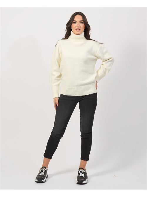 Pull ? col roul? en maille Silvian Heach SILVIAN HEACH | GPA24322LUMILK